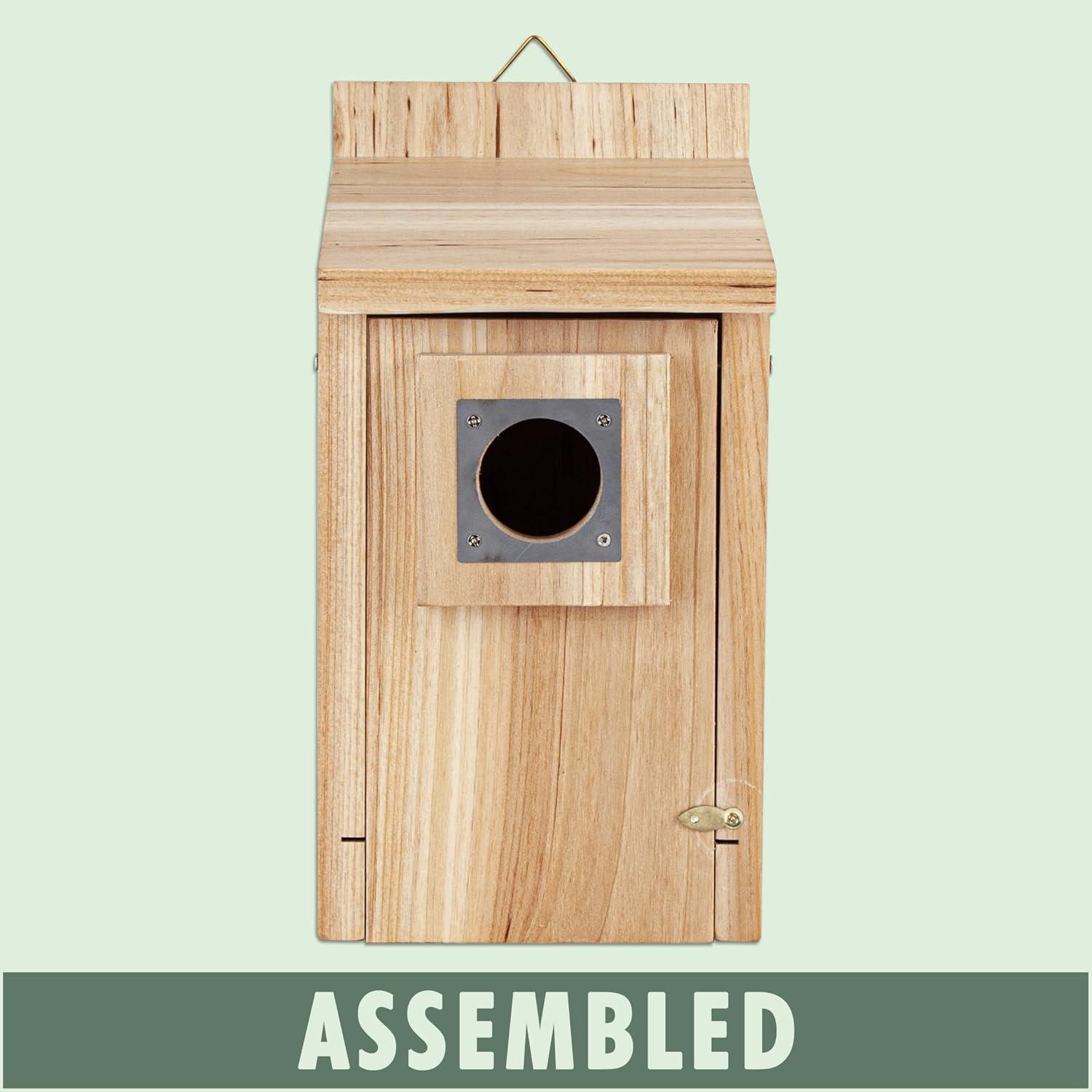 imageCARTMAN Hanging Colourful Birdhouse Bird Feeder Wooden Humming Bird Nest Garden Country Cottages Bird House Decorative Bird Feeder Gift for Hummingbirds Cardinal Bluebird and Wild BirdsSolid Wood 2pk