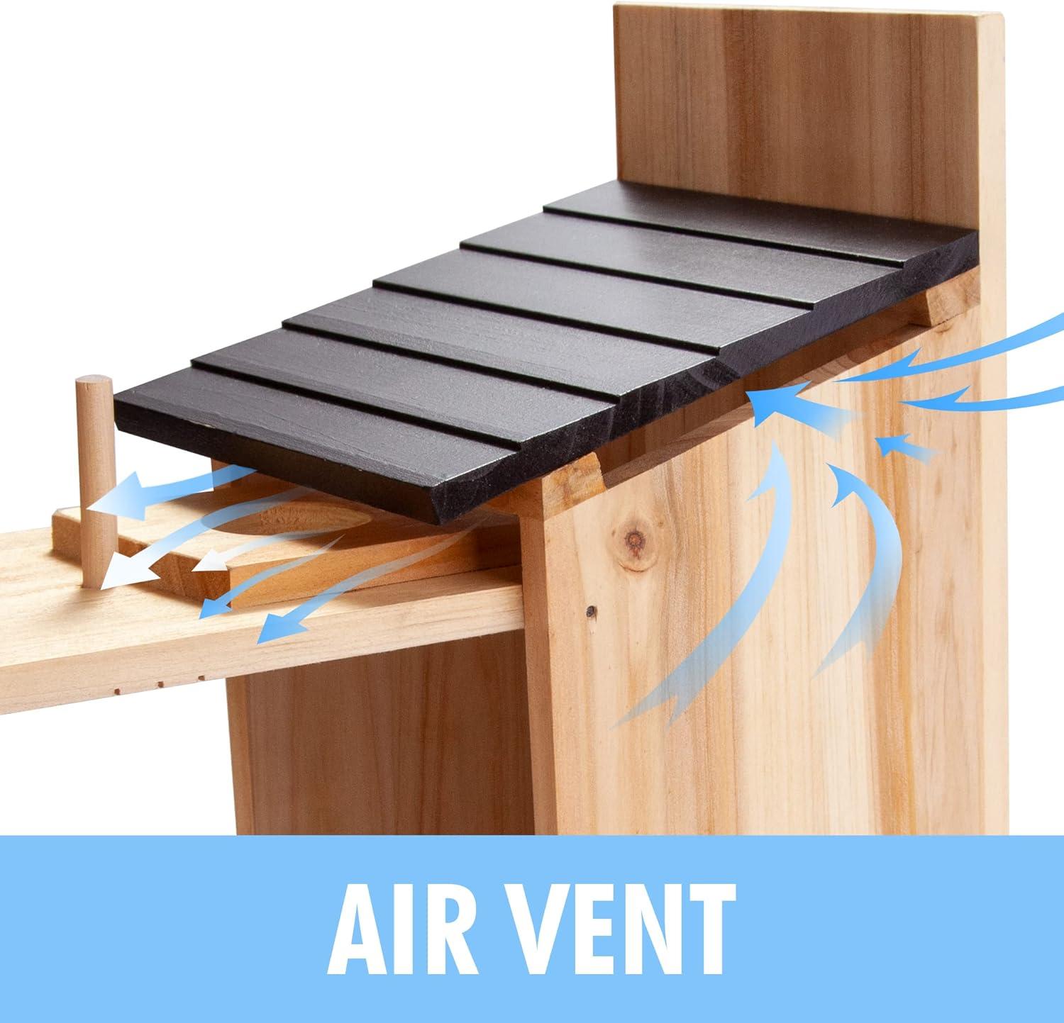 imageCARTMAN Hanging Colourful Birdhouse Bird Feeder Wooden Humming Bird Nest Garden Country Cottages Bird House Decorative Bird Feeder Gift for Hummingbirds Cardinal Bluebird and Wild BirdsMailbox 2pk