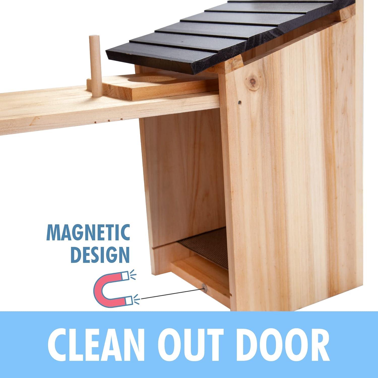 imageCARTMAN Hanging Colourful Birdhouse Bird Feeder Wooden Humming Bird Nest Garden Country Cottages Bird House Decorative Bird Feeder Gift for Hummingbirds Cardinal Bluebird and Wild BirdsMailbox 2pk