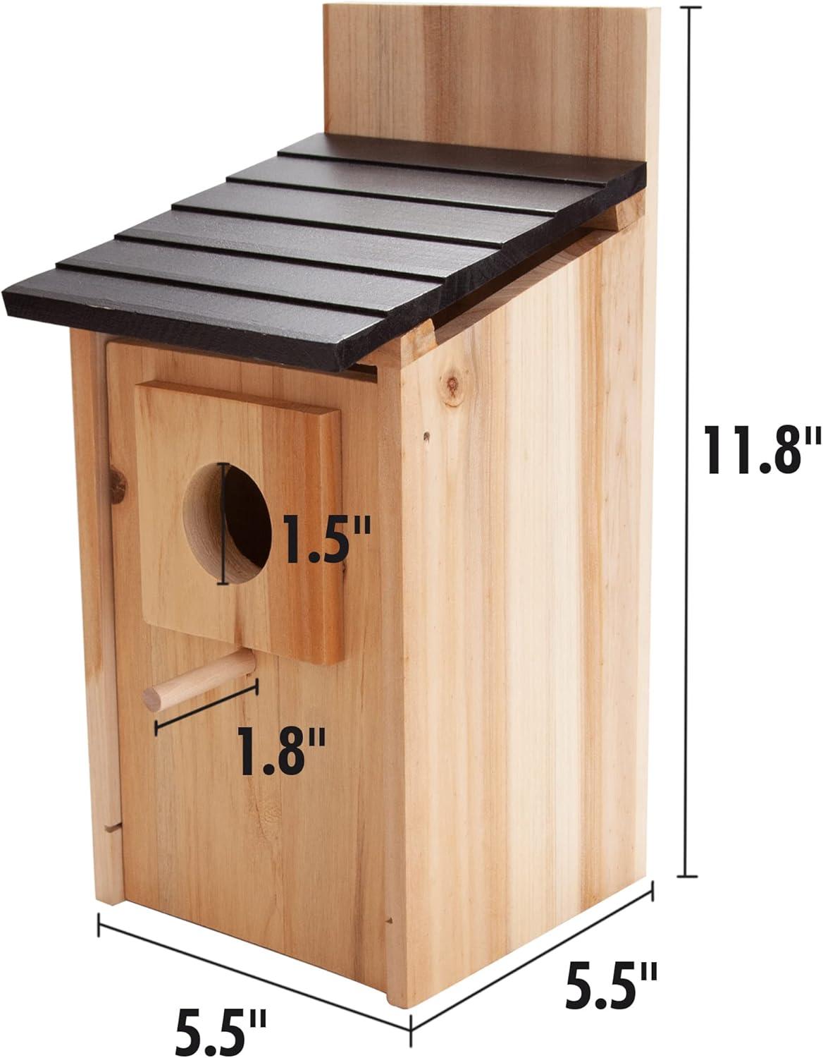 imageCARTMAN Hanging Colourful Birdhouse Bird Feeder Wooden Humming Bird Nest Garden Country Cottages Bird House Decorative Bird Feeder Gift for Hummingbirds Cardinal Bluebird and Wild BirdsMailbox 2pk