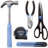 imageCARTMAN 126Piece Home Tool Set Kit Basic Household Hand Tools with Storage Case RedBlue