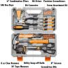 imageCARTMAN 126Piece Home Tool Set Kit Basic Household Hand Tools with Storage Case RedOrange