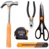 imageCARTMAN 126Piece Home Tool Set Kit Basic Household Hand Tools with Storage Case RedOrange