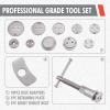 imageCARTMAN 12pc Heavy Duty Disc Brake Caliper Tool Kit Universal Front and Rear Brake Piston Tool Screwin Wind Back Rewind and Piston Compression Forces or Rotates Pistons into Calipers