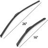 imageCARTMAN 26  16 Inch AllSeason Windshield Wiper Blades Automotive Replacement for front windshield Set of 2