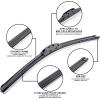 imageCARTMAN 26  16 Inch AllSeason Windshield Wiper Blades Automotive Replacement for front windshield Set of 2