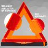 imageCARTMAN 3 Pack Warning Triangle DOT Approved Identical to United States FMVSS 571 125 Reflective Warning Road Safety Triangle Kit12PK With Sand