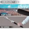 imageCARTMAN 3 in 1 Steering Wheel Lock Vehicle Anti Theft Lock Emergency Hammer Window Breaker Self Defense Heavy Duty Secure Adjustable Length Universal Fit for Cars Vans Caravans