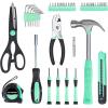imageCARTMAN 39Piece Home Tool Set Kit Essential Household Hand Tools with Plastic Storage Case RedGreen