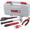 imageCARTMAN 39Piece Home Tool Set Kit Essential Household Hand Tools with Plastic Storage Case RedRed