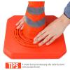 imageCARTMAN 4 Pack 18 Inch Collapsible Traffic Cones Safety Road Parking Cone for Traffic Control Driving Construction Cones with Reflective Strips Collar Orange