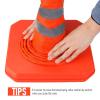 imageCARTMAN 4 Pack 28 Inch Collapsible Traffic Cones with LED Light Multi Purpose Pop up Reflective Safety Cones Pack of 4 Battery Included