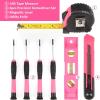 imageCARTMAN 52 Piece Tool Set Hand Tool Set with Easy Carrying Round Pouch  Perfect for DIY Pink