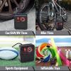 imageCARTMAN Air Compressor Portable Tire Inflator Electric Air Pump with Pressure Gauge for Car Tire Bike Ball ampamp Other Inflatables Black