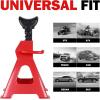 imageCARTMAN Car Jack Stands 3 Ton 6600 lb Capacity Steel Car Lifting Stand Heavy Duty Double Locking Safety Pin Automotive Jack Stand Sets for SUV MPV Truck RV 1 Pair