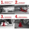 imageCARTMAN Car Jack Stands 3 Ton 6600 lb Capacity Steel Car Lifting Stand Heavy Duty Double Locking Safety Pin Automotive Jack Stand Sets for SUV MPV Truck RV 1 Pair