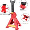 imageCARTMAN Car Jack Stands 3 Ton 6600 lb Capacity Steel Car Lifting Stand Heavy Duty Double Locking Safety Pin Automotive Jack Stand Sets for SUV MPV Truck RV 1 Pair
