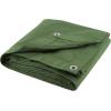 imageCARTMAN Finished Size 6x8 Feet Tan Canvas Tarp with Rustproof Grommets 12 Oz Heavy Duty Multipurpose Tarpaulin Cover for Canopy Tent Roof Camping WoodpileOlive Green