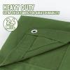 imageCARTMAN Finished Size 6x8 Feet Tan Canvas Tarp with Rustproof Grommets 12 Oz Heavy Duty Multipurpose Tarpaulin Cover for Canopy Tent Roof Camping WoodpileOlive Green