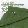 imageCARTMAN Finished Size 6x8 Feet Tan Canvas Tarp with Rustproof Grommets 12 Oz Heavy Duty Multipurpose Tarpaulin Cover for Canopy Tent Roof Camping WoodpileOlive Green