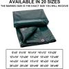 imageCARTMAN Finished Size 8x10 Feet Waterproof Green Tarp 8 Mil Thick Multipurpose Protective Cover for Emergency Rain Shelter Camping Tarpaulin8102pk