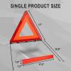 imageCARTMAN Foldable Warning Triangle Emergency Warning Triangle Reflector Safety Triangle Kit Pack of 3 with Storage CaseFour Leg Base