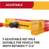 imageCARTMAN Heavy Duty Trailer Lock Wheel Clamp Universal Security Tire Lock Adjustable Anti Theft Lock for Trailers SUV Boats ATVs Motorcycles Golf Cart1pk Redyellow