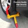 imageCARTMAN Heavy Duty Trailer Lock Wheel Clamp Universal Security Tire Lock Adjustable Anti Theft Lock for Trailers SUV Boats ATVs Motorcycles Golf Cart2pk Redyellow