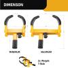 imageCARTMAN Heavy Duty Trailer Lock Wheel Clamp Universal Security Tire Lock Adjustable Anti Theft Lock for Trailers SUV Boats ATVs Motorcycles Golf Cart2pk Blackyellow