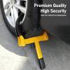 imageCARTMAN Heavy Duty Trailer Lock Wheel Clamp Universal Security Tire Lock Adjustable Anti Theft Lock for Trailers SUV Boats ATVs Motorcycles Golf Cart2pk Blackyellow