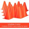 imageCARTMAN Plastic Training Cones Set of 1224 Pack 9quot or 1224 Pack 7quot or 1224 Pack Disc Cone Agility Soccer Cones Indoor Outdoor and Festive Events Field Marker Agility Cones7 12pk