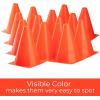 imageCARTMAN Plastic Training Cones Set of 1224 Pack 9quot or 1224 Pack 7quot or 1224 Pack Disc Cone Agility Soccer Cones Indoor Outdoor and Festive Events Field Marker Agility Cones7 24pk