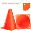 imageCARTMAN Plastic Training Cones Set of 1224 Pack 9quot or 1224 Pack 7quot or 1224 Pack Disc Cone Agility Soccer Cones Indoor Outdoor and Festive Events Field Marker Agility Cones7 24pk