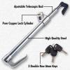 imageCARTMAN Steering Wheel Lock Bar Heavy Duty Anti Theft Security Brake Pedal Lock with Adjustable Length 3 Keys Included Silver