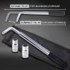 imageCARTMAN Telescoping Lug Wrench Wheel Wrench with Standard CRV Sockets 1719 2122mm