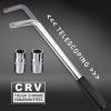 imageCARTMAN Telescoping Lug Wrench Wheel Wrench with Standard CRV Sockets 1719 2122mm