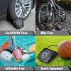 imageCARTMAN Tire Inflator Portable Air Compressor Auto Air Pump for CarBike with Digital Pressure Gauge ampamp LED Light RedBlack