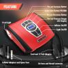 imageCARTMAN Tire Inflator Portable Air Compressor Auto Air Pump for CarBike with Digital Pressure Gauge ampamp LED Light RedRed