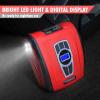 imageCARTMAN Tire Inflator Portable Air Compressor Auto Air Pump for CarBike with Digital Pressure Gauge ampamp LED Light RedRed