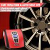 imageCARTMAN Tire Inflator Portable Air Compressor Auto Air Pump for CarBike with Digital Pressure Gauge ampamp LED Light RedRed