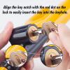 imageCARTMAN Vehicle Steering Wheel Lock Car Anti Theft Security Lock with Adjustable Length Fit for Cars Trucks Vans and SUVsYellow