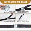 imageCartman 12ft Battery Tie Down Strap Battery Box Hold Down Lashing Straps Kit with Stainless Steel Deck Loop Mounts to Prevent Equipment from Slipping 1PK1PK