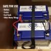 imageCartman 12ft Battery Tie Down Strap Battery Box Hold Down Lashing Straps Kit with Stainless Steel Deck Loop Mounts to Prevent Equipment from Slipping 1PK4PK