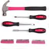 imageCartman 148Piece Tool Set General Household Hand Tool Kit with Plastic Toolbox Storage Case PinkPink