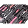 imageCartman 148Piece Tool Set General Household Hand Tool Kit with Plastic Toolbox Storage Case PinkPink