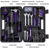 imageCartman 148Piece Tool Set General Household Hand Tool Kit with Plastic Toolbox Storage Case PinkPurple