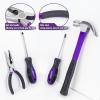 imageCartman 148Piece Tool Set General Household Hand Tool Kit with Plastic Toolbox Storage Case PinkPurple