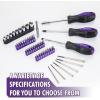 imageCartman 148Piece Tool Set General Household Hand Tool Kit with Plastic Toolbox Storage Case PinkPurple