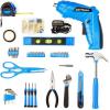 imageCartman 149 Piece Tool Set General Household Hand Tool Kit with Cordless Screwdriver Blue149 PC