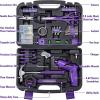 imageCartman 149 Piece Tool Set General Household Hand Tool Kit with Cordless Screwdriver Blue149 PURPLE